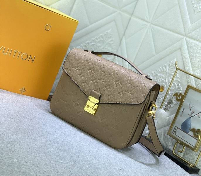 Monogram Empreinte Leather Metis In Tourterelle Grey M44881 - Louis Vuitton
