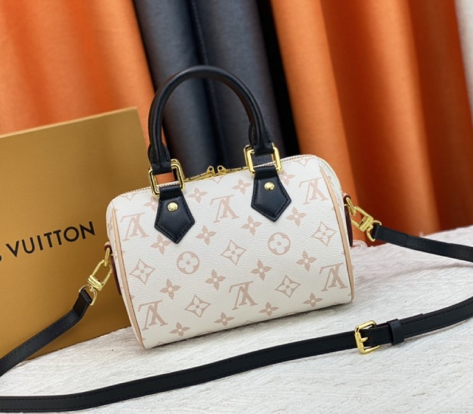 Louis Vuitton Monogram Dune Canvas Speedy 20 Handbag With Strap - Louis Vuitton