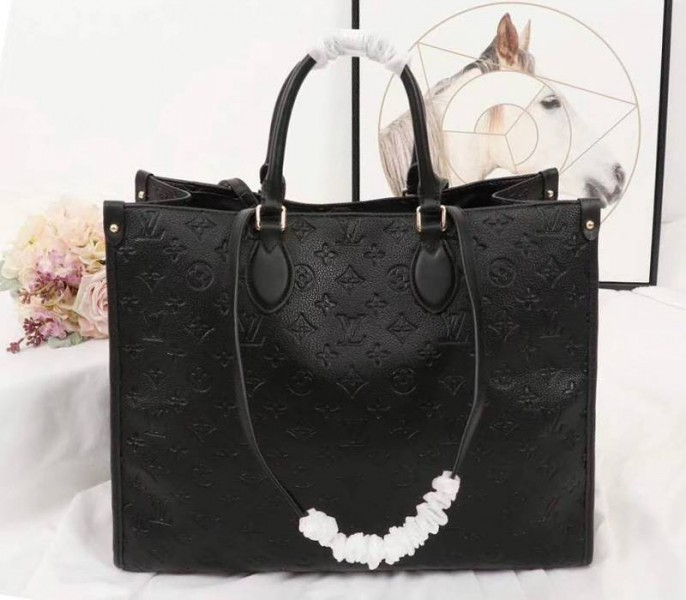 Louis Vuitton Monogram Empreinte Onthego GM Tote In Black - Louis Vuitton