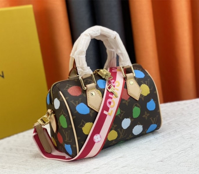 Louis Vuitton X YK Monogram Canvas Speedy 20 Handbag With Textile Strap In Style 1 - Louis Vuitton