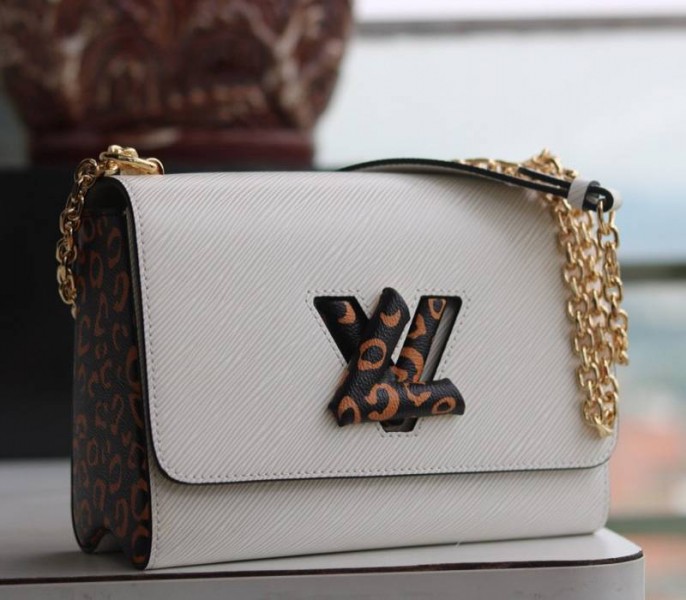 Louis Vuitton Epi Leather Jungle Edition Twist MM Bag In Optic White - Louis Vuitton