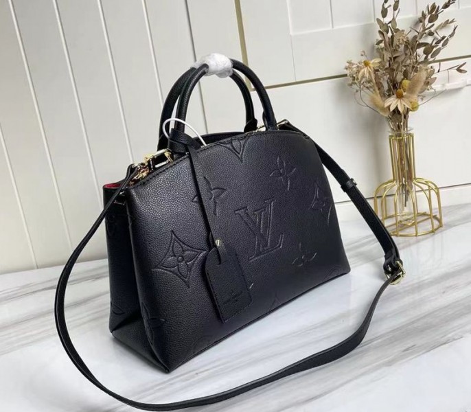 Louis Vuitton Monogram Empreinte Leather Petit Palais Handbag In Black - Louis Vuitton