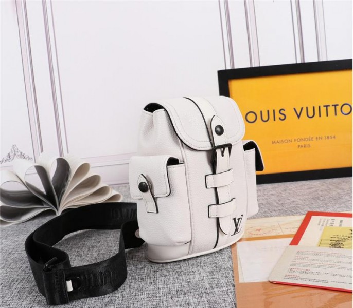 Louis Vuitton Taurillon Leather Christopher XS Backpack In White - Louis Vuitton