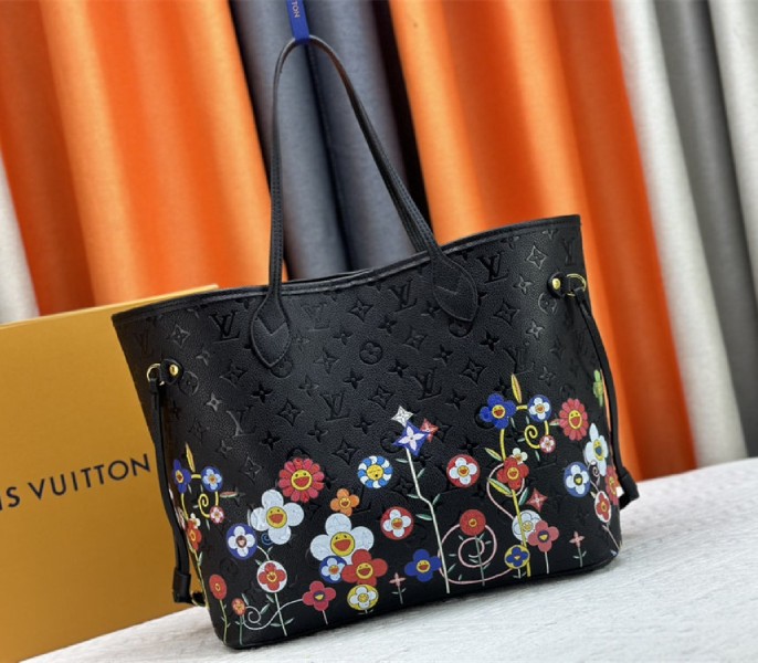 Louis Vuitton X TM Monogram Empreinte Neverfull MM In Black With Style 2 - Louis Vuitton