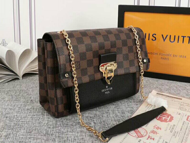 Louis Vuitton Damier Ebene Canvas Vavin PM Bag In Black - Louis Vuitton