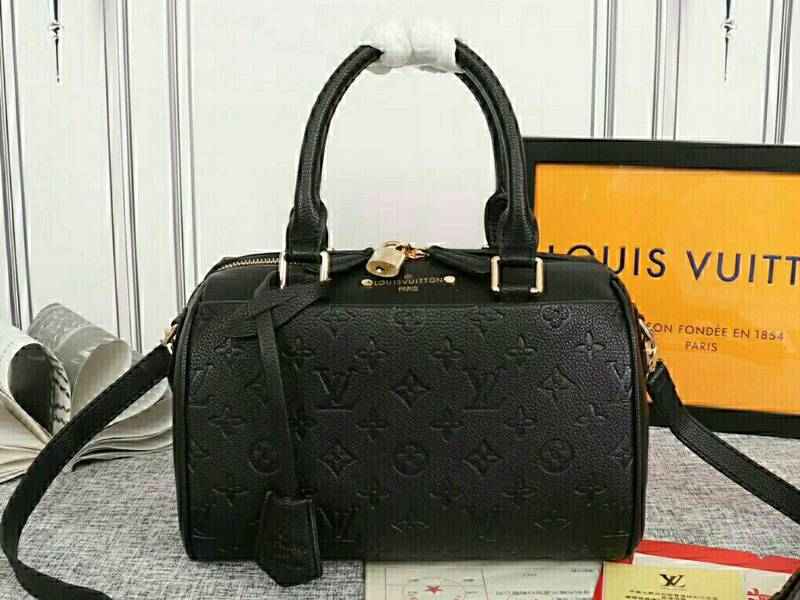 Louis Vuitton Monogram Empreinte Speedy Bandouliere 25 Handbag In Black - Louis Vuitton