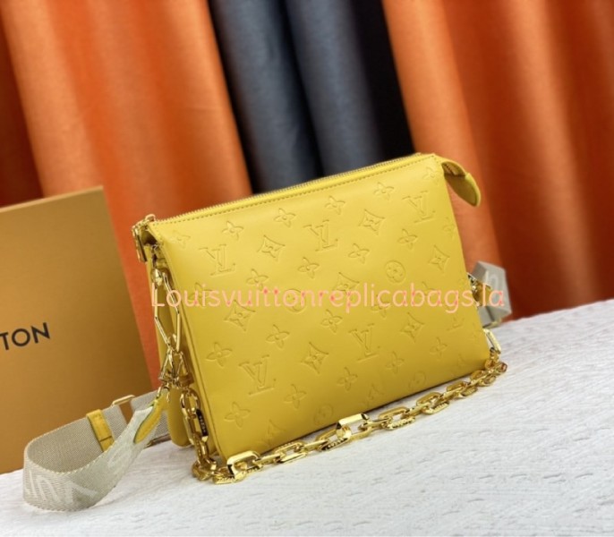 Louis Vuitton Coussin PM Bag In Yellow With Jacquard Strap - Louis Vuitton