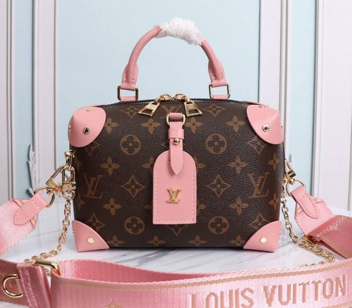 Louis Vuitton Monogram Canvas Petite Malle Souple Handbag In Peche - Louis Vuitton