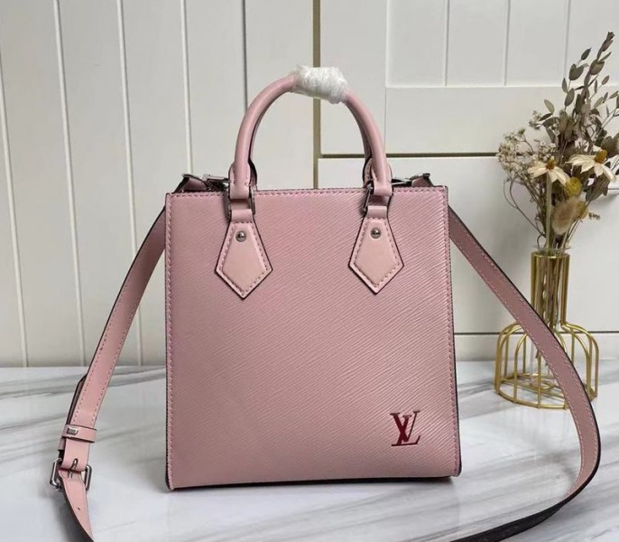 Louis Vuitton Epi Leather Sac Plat BB Carryall Handbag In Rose Ballerine Pink - Louis Vuitton