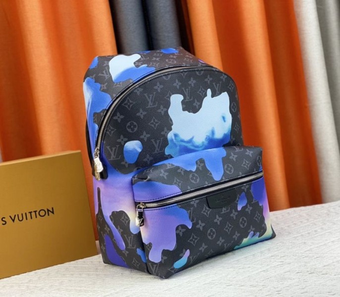 Louis Vuitton Monogram Eclipse Discovery Backpack In Blue Sunrise - Louis Vuitton