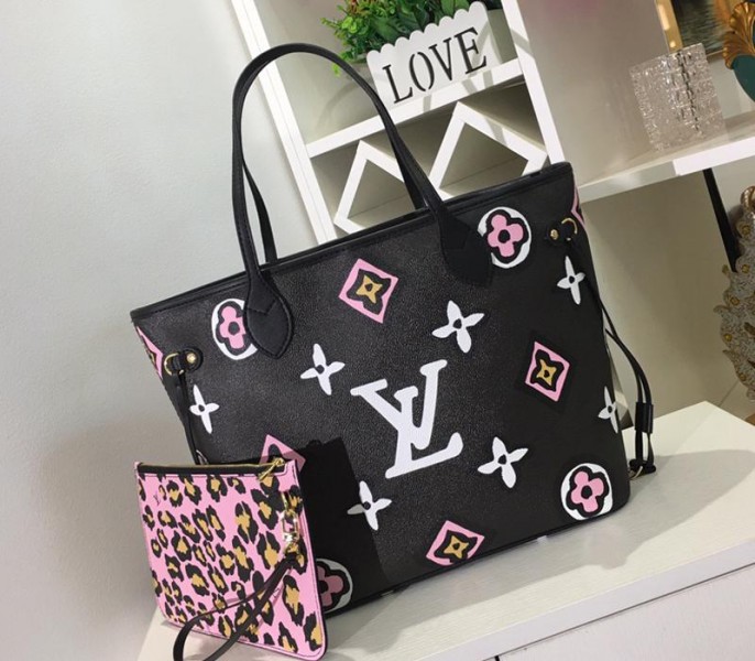 Louis Vuitton Wild At Heart Neverfull MM Bag In Black - Louis Vuitton