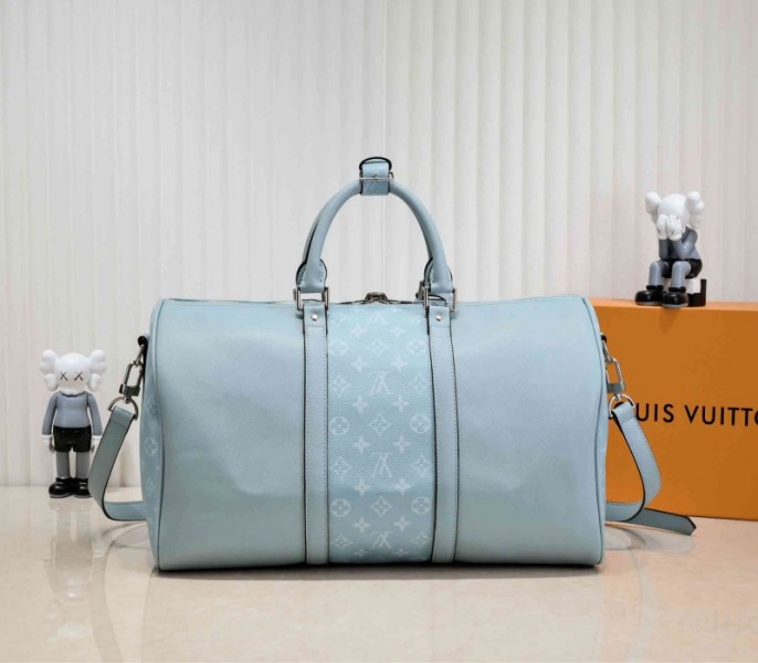 Louis Vuitton Taiga Leather Keepall Bandouliere 50 Travel Bag In Miami Green - Louis Vuitton