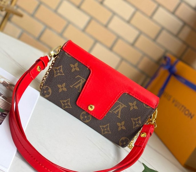 Louis Vuitton Monogram Canvas Padlock On Strap Bag In Red - Louis Vuitton