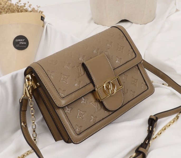 Louis Vuitton Monogram Empreinte Dauphine Bag In Brown - Louis Vuitton