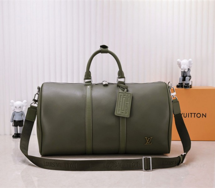 Louis Vuitton Aerogram Keepall Bandouliere 50 Travel Bag In Khaki - Louis Vuitton