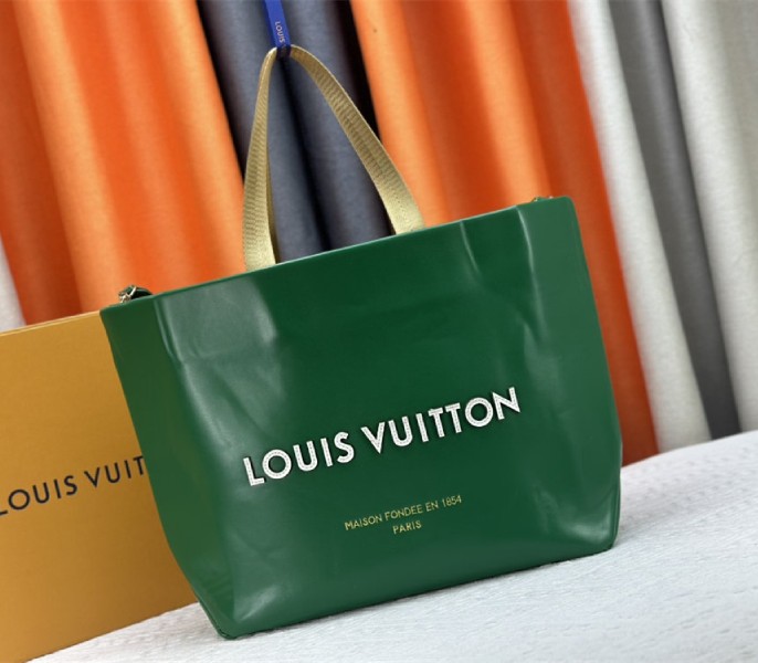 Louis Vuitton Other Leathers Shopper Cabas MM Tote In Green - Louis Vuitton