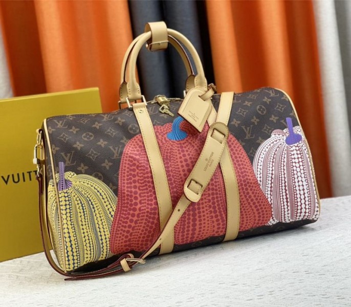Louis Vuitton X YK Monogram Canvas Keepall 45 Luggage In Pumpkin - Louis Vuitton