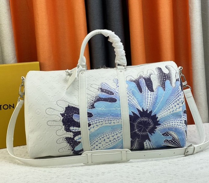 Louis Vuitton X YK Bandouliere Keepall 50 Travel Bag In White - Louis Vuitton