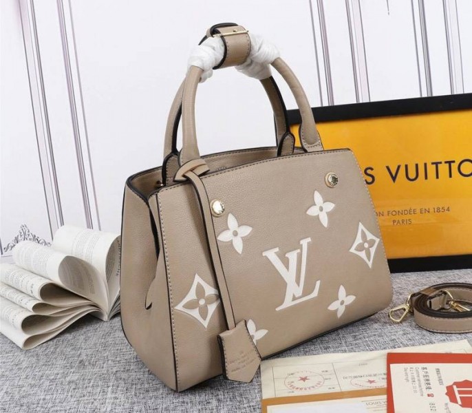 Louis Vuitton Monogram Empreinte Montaigne BB In Tourterelle Gray - Louis Vuitton