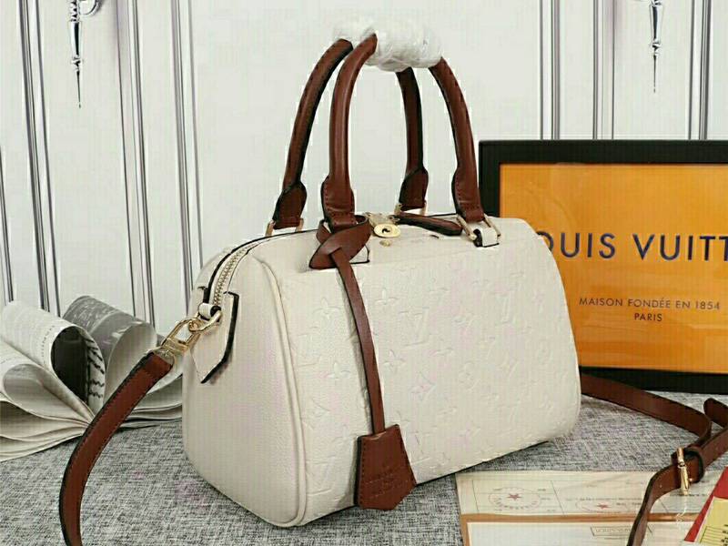 Louis Vuitton Monogram Empreinte Speedy Bandouliere 25 Handbag In Cream - Louis Vuitton
