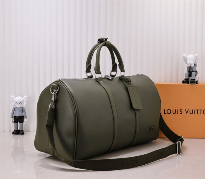 Louis Vuitton Aerogram Keepall Bandouliere 50 Travel Bag In Khaki - Louis Vuitton