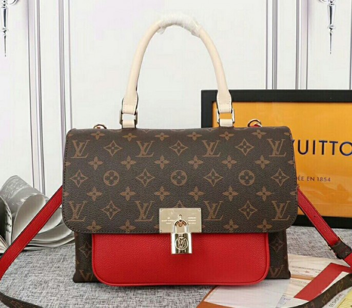 Louis Vuitton Monogram Canvas Marignan Bag In Coquelicot Red - Louis Vuitton
