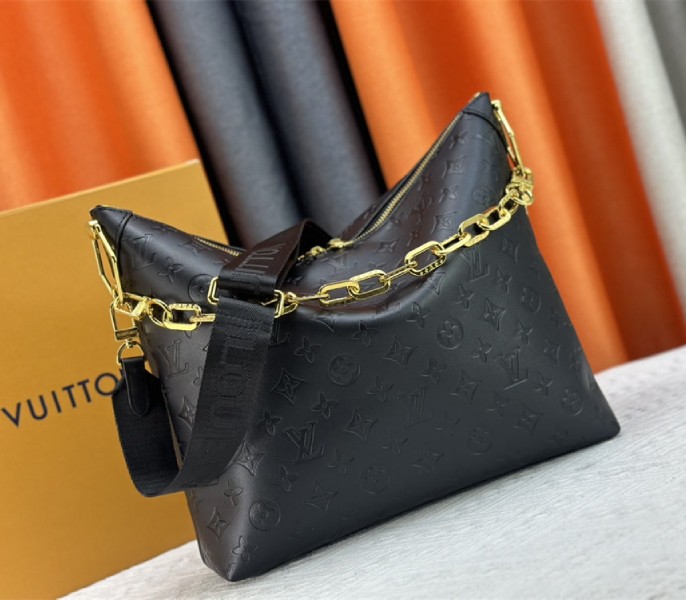 Louis Vuitton Monogram Empreinte Coussin MM Hobo In Black - Louis Vuitton
