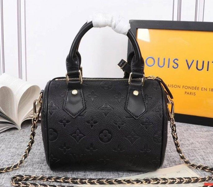Louis Vuitton Monogram Empreinte Speedy BB Handbag In Black - Louis Vuitton