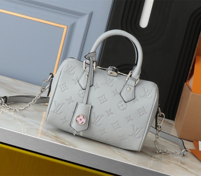 Louis Vuitton Other Leathers Speedy Bandouliere 20 Handbag In Washed Blue - Louis Vuitton