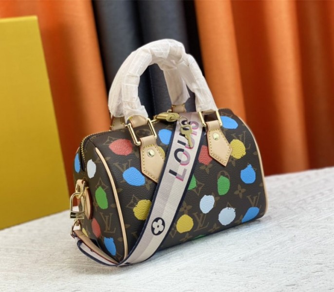 Louis Vuitton X YK Monogram Canvas Speedy 20 Handbag With Textile Strap In Style 2 - Louis Vuitton