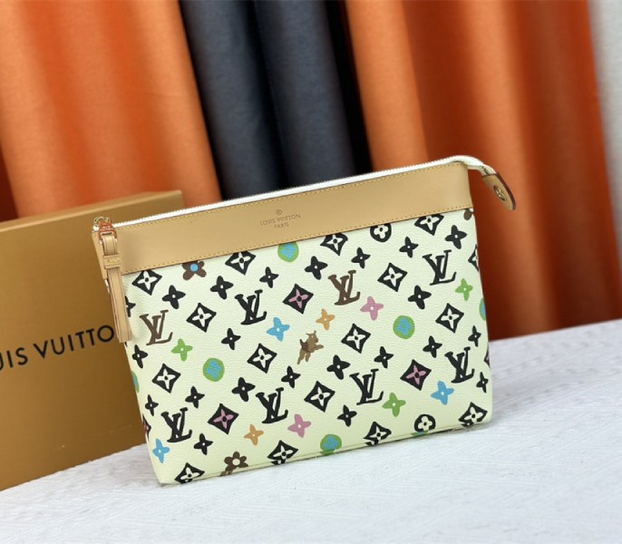 Louis Vuitton Monogram Craggy Voyage Souple Pochette In Vanilla - Louis Vuitton