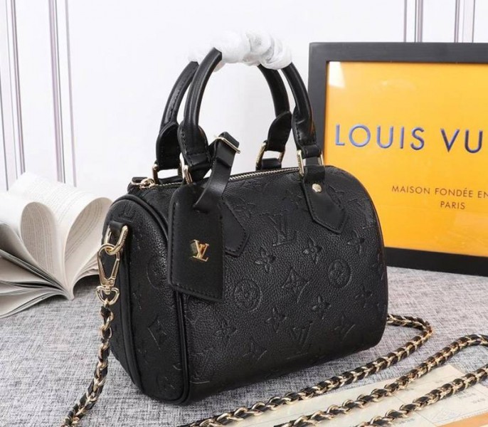 Louis Vuitton Monogram Empreinte Speedy BB Handbag In Black - Louis Vuitton