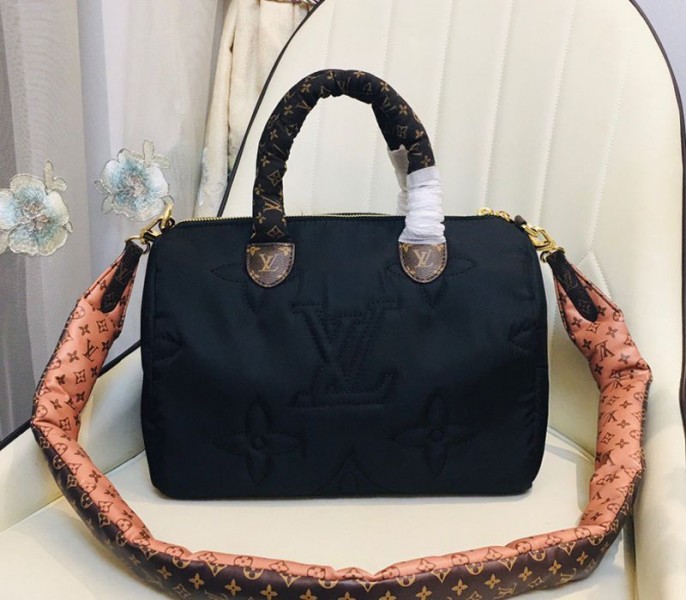 Louis Vuitton Econyl Regenerated Nylon Speedy Bandouliere 30 Handbag In Black - Louis Vuitton