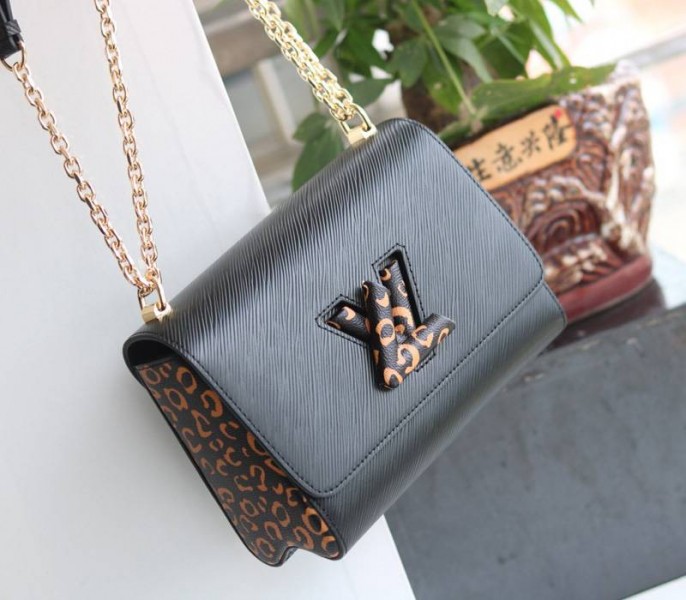 Louis Vuitton Epi Leather Jungle Edition Twist MM Bag In Black - Louis Vuitton