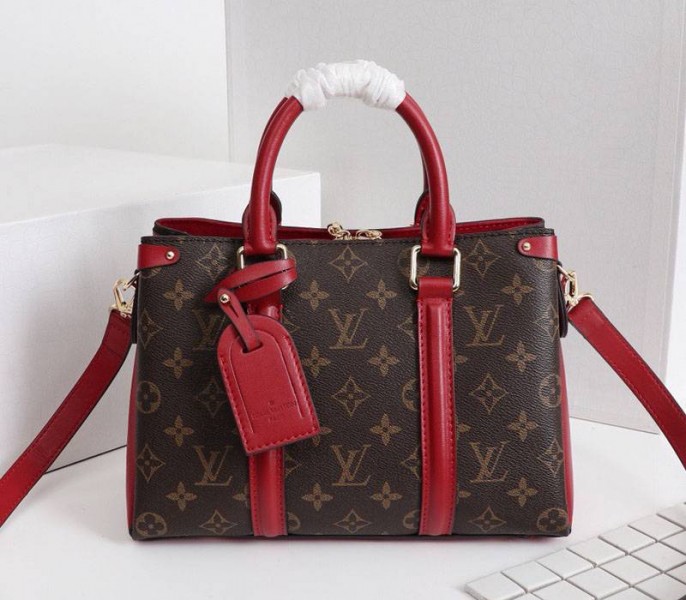 Louis Vuitton Monogram Canvas Soufflot BB Bag In Cerise Red - Louis Vuitton
