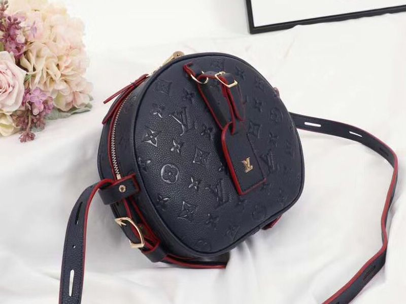 Louis Vuitton Monogram Empreinte Boite Chapeau Souple MM Bag In Navy Blue - Louis Vuitton