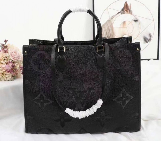 Louis Vuitton Monogram Empreinte Giant Onthego GM Tote In Black - Louis Vuitton