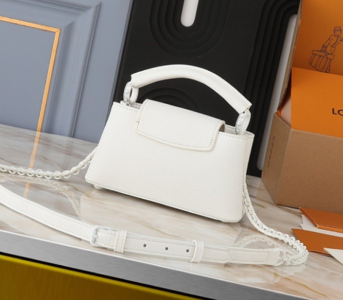 Louis Vuitton Capucines East-West Mini Handbag In Optic White - Louis Vuitton