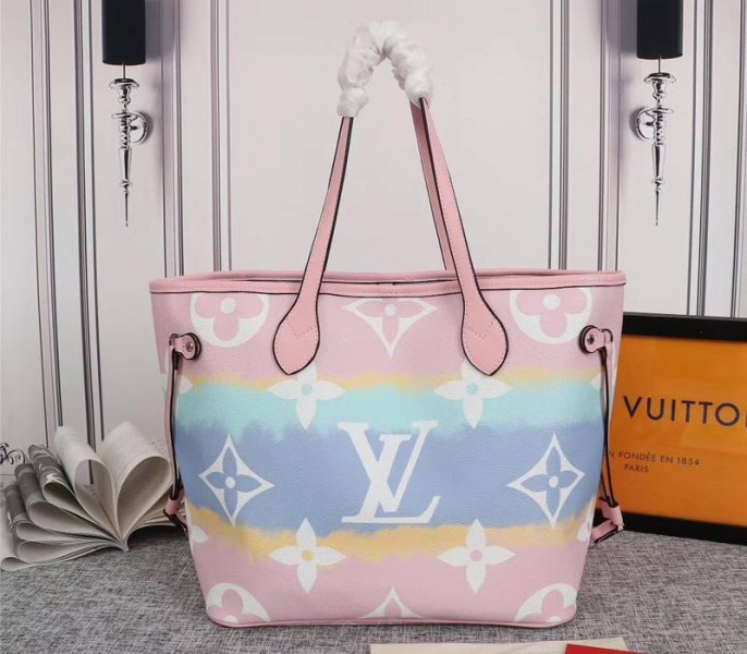 Louis Vuitton Seasonal Escale Neverfull MM Tote In Pastel Pink - Louis Vuitton
