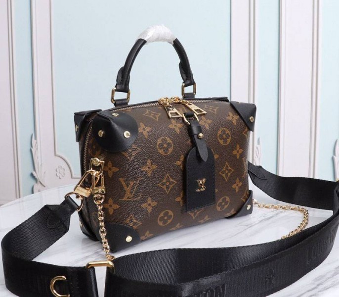 Louis Vuitton Monogram Canvas Petite Malle Souple Handbag In Black - Louis Vuitton