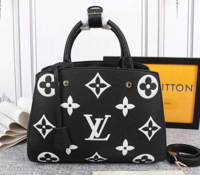 Louis Vuitton Monogram Empreinte Montaigne MM In Black - Louis Vuitton