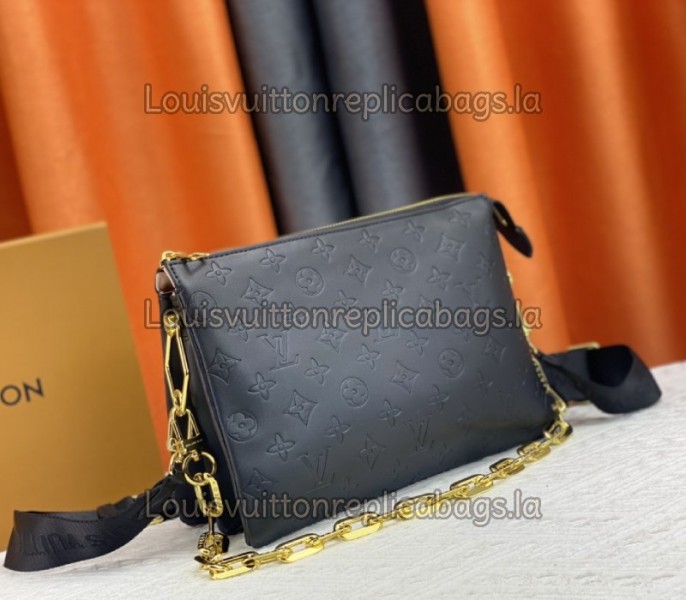 Louis Vuitton Coussin PM Bag In Black With Jacquard Strap - Louis Vuitton