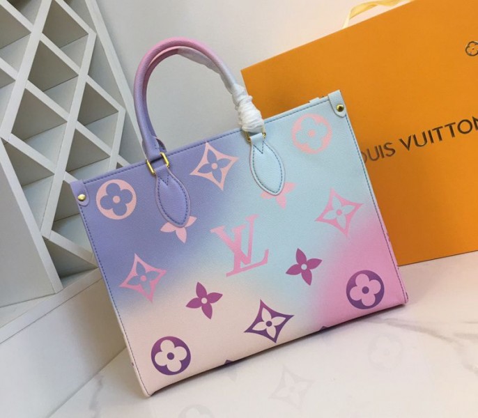 Louis Vuitton Spring 2022 Onthego MM Tote In Sunrise Pastel - Louis Vuitton
