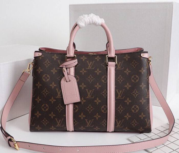 Louis Vuitton Monogram Canvas Soufflot MM Bag In Peach - Louis Vuitton