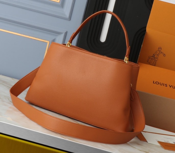 Louis Vuitton Capucines GM Souple Handbag In Cognac Brown - Louis Vuitton