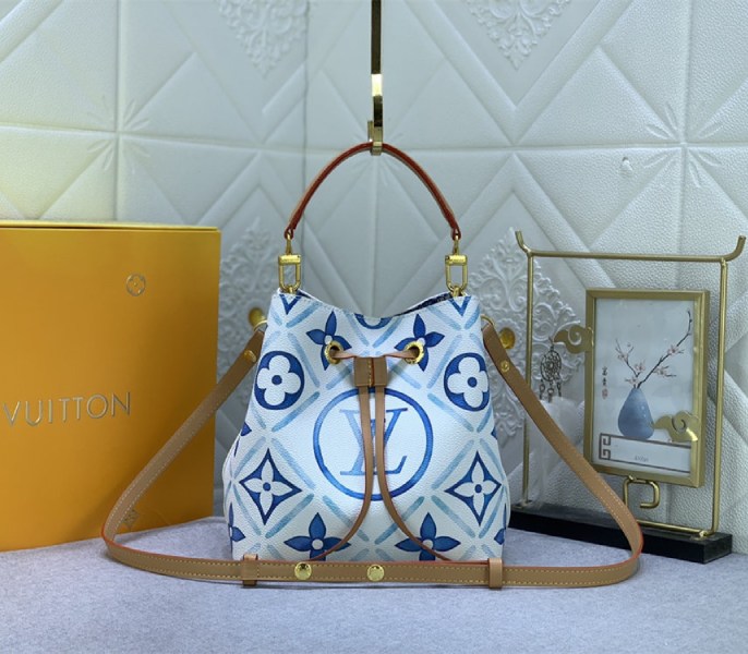 Louis Vuitton LV By The Pool Monogram Tiles Canvas NeoNoe BB Bag In Lagoon Blue - Louis Vuitton