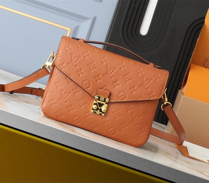 Louis Vuitton Monogram Empreinte Metis Handbag In Cognac Brown - Louis Vuitton