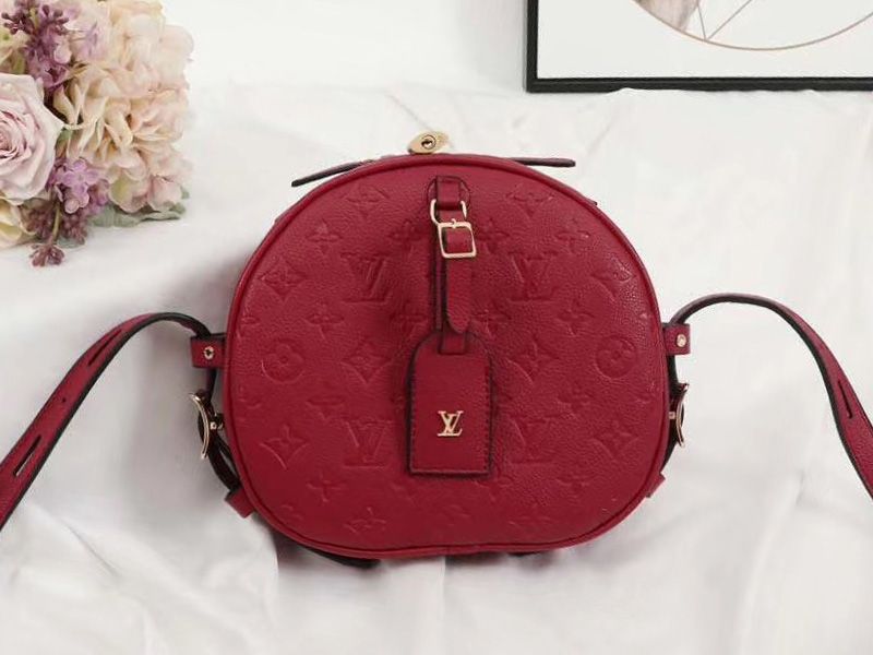 Louis Vuitton Monogram Empreinte Boite Chapeau Souple MM Bag In Red - Louis Vuitton