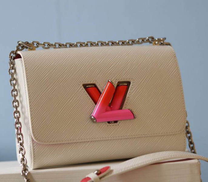 Louis Vuitton Epi Leather Twist MM Limited Edition Bag In Quartz White - Louis Vuitton