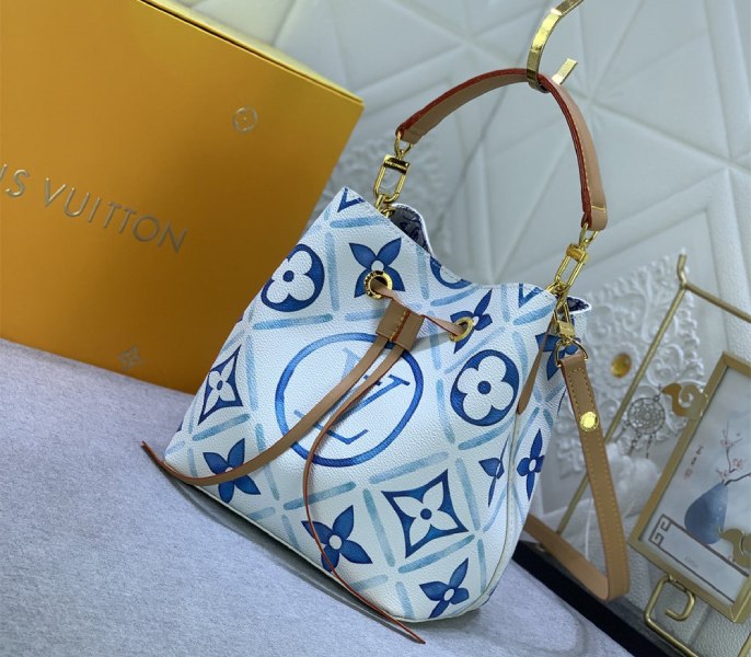 Louis Vuitton LV By The Pool Monogram Tiles Canvas NeoNoe BB Bag In Lagoon Blue - Louis Vuitton